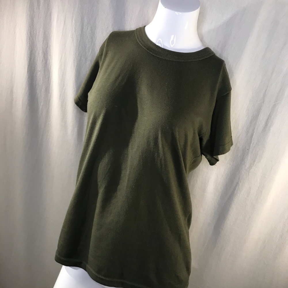 Plain olive green T